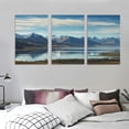 thumbnail image 3 of Nawypu  Framed Canvas Wall Art Print On Canvas Lake Tekapo with Meadow and Mountain New Zealand Pictures Posters Artwork for Living Room Ready to Hang Wall Decor 12''x16''X3 Panels, 3 of 4