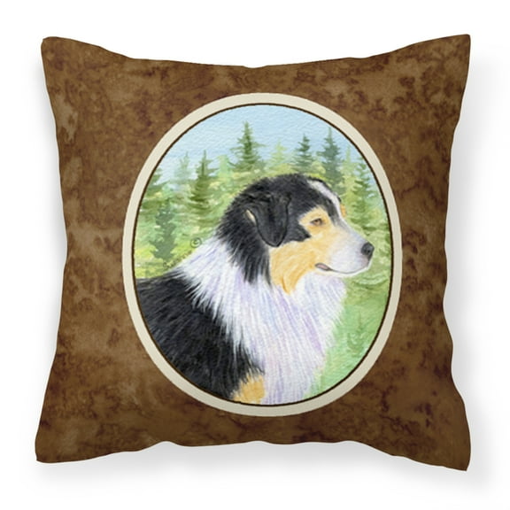 Caroline's Treasures SS8316PW1414 Australian Shepherd Fabric Decorative Pillow, 14Hx14W, multicolor