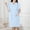 Sky Blue, variant on Women's Furry Robes Sleeveless Short Bathrobe Knee Length Warm Soft Robe Winter House Coat with Pockets