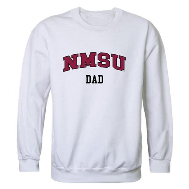 W Republic 562-225-WHT-04 Hommes New Mexico State Aggies Sweat-Shirt Col Rond en Molleton, Blanc - Extra Large