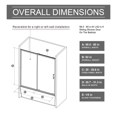 thumbnail image 6 of Goodyo Sliding Tub Door  60 in W x 62 in H, Bathtub Tempered Glass Panels, Matte Black Sturdy Aluminum Frame, 6 of 7
