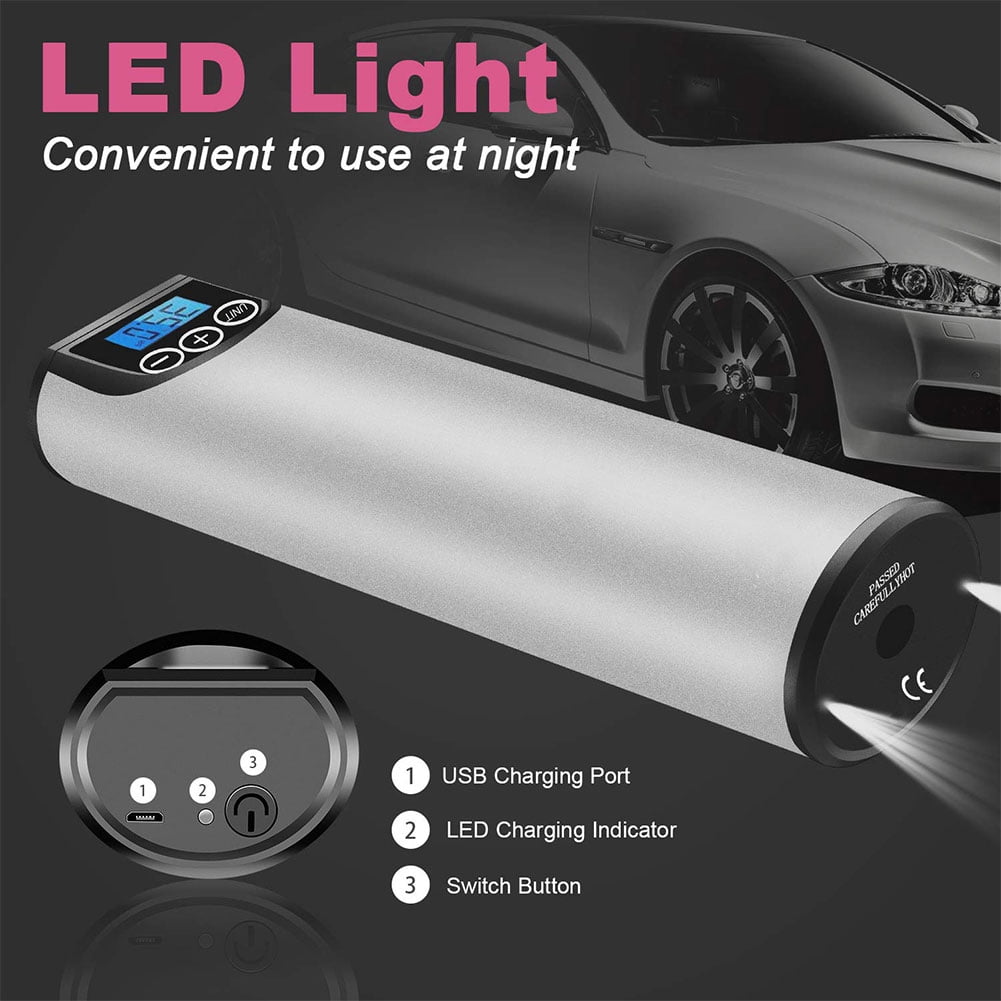 Air Compressor Tyre Pump Car Tire Pump Mini Cordless Portable Automobile Air Pump Vehicle Emergency Intelligent Inflator
