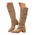 thumbnail image 3 of Women Mid-Calf Boots with Fashionable Buckle for Autumn Versatile Party Evening Wear, 3 of 9
