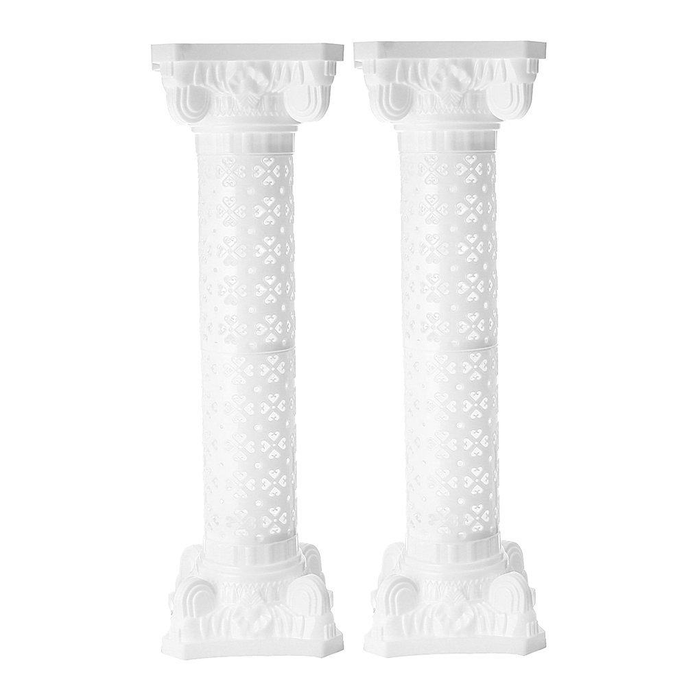 Lot 4Pcs Plastic Roman Pillar Column Pedstal Stand Flower Floral Wedding Road Lead