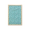 thumbnail image 1 of Turquoise Blue Wall Art with Frame, Repetitive Pattern with Creative Quirky Brushstrokes, Printed Fabric Poster for Bathroom Living Room, 23" x 35", Turquoise Dark Grey, by Ambesonne, 1 of 2