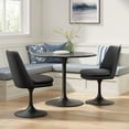 thumbnail image 1 of Modway Lippa Vegan Leather Swivel Dining Chair, Black, 1 of 10