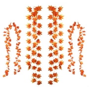 36 ft Fall Garland Maple Leaf Foliage Mantle Vine Door Wall Decor Autumn Hanging Foliage Garland for Home Indoor Outdoor Wedding Thanksgiving Fireplace Party Decor