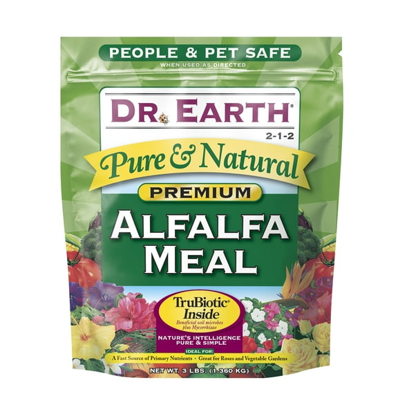 Dr. Earth Pure & Natural Organic Granules Roses Alfalfa Meal Plant Food 3 lb