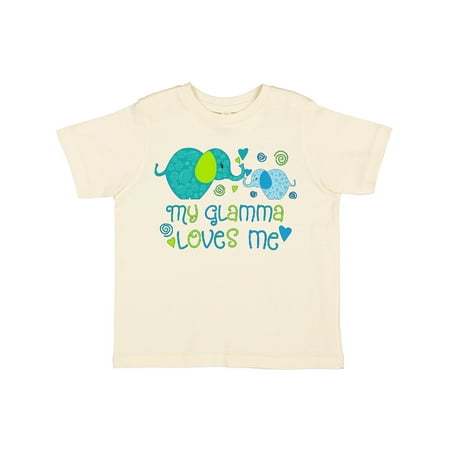 

Inktastic My Glamma Loves Me- cute elephants Gift Toddler Boy or Toddler Girl T-Shirt