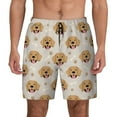 thumbnail image 2 of Picia Labrador Retriever Dog pattern Mens Swim Trunks with Compression Liner Stretch Beach Shorts Quick Dry with Zipper Pockets No-Chafing Board Shorts-3X-Large, 2 of 9