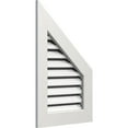 thumbnail image 2 of Ekena Millwork 16"W x 24"H Half Peaked Top Right (21"W x 29 5/8"H Frame Size) 5/12 Pitch: Functional, PVC Gable Vent w/ 1" x 4" Flat Trim Frame, 2 of 14