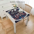 thumbnail image 2 of nygtbtfer Tablecloth, Fitted Table Cover with Elastic for Tables, Rustic Table Cloth Outdoor Indoor Dinning Party Tablecloths White, 2 of 7