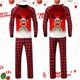 thumbnail image 2 of Conjuntos de pijamas a juego para la familia, camisetas con estampado de alce navideño de manga larga y pantalones con estampado a cuadros, ropa de dormir para el hogar de otoño, ropa de Navidad, 2 of 5