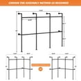 thumbnail image 3 of Homieasy 9.85FT Corner L-Shaped Wall Mounted Industrial Pipe Clothing Rack, Heavy Duty Reversible Wardrobe System for Large Walk-in Closets, Black, 3 of 8