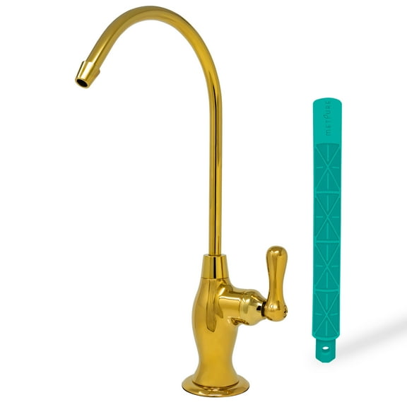 Metpure Water Filtration Faucet Bright Gold Vase Style Non Air Gap Reverse Osmosis Drinking Water Dispenser With Faucet Wrench