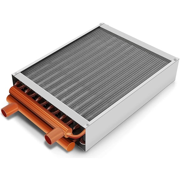 12x15 Water to Air Heat Exchanger with 1" Copper Ports Perfectly with Outdoor Furnace Ideal for Residential HVAC System