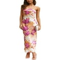 thumbnail image 2 of Robe de Soirée Longue à Imprimé Floral à l'Épaule, 2 of 9
