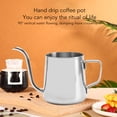 thumbnail image 6 of Gooseneck Pour Over Coffee Kettle Stainless Steel Hand Drip Tea Pot Silver 8.45 fl oz / 250 ml, 6 of 9