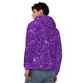thumbnail image 4 of Kdxio Purple Glitter Print Men Hoodies Casual Hoodies for Men with Zip Pockets Full Zip Long Sleeve Sweatshirt Sports Hooded Jacket-Medium, 4 of 5