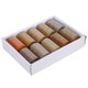 thumbnail image 4 of Juego de 10 rollos de hilos de coser, hilos de Pagoda de colores para el hogar, accesorios hechos a mano 402 (combinación marrón), 4 of 5
