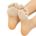 thumbnail image 2 of Women Invisible Yoga Sport Non Slip Toe Socks Half Grip Heel Five Finger Socks, 2 of 3