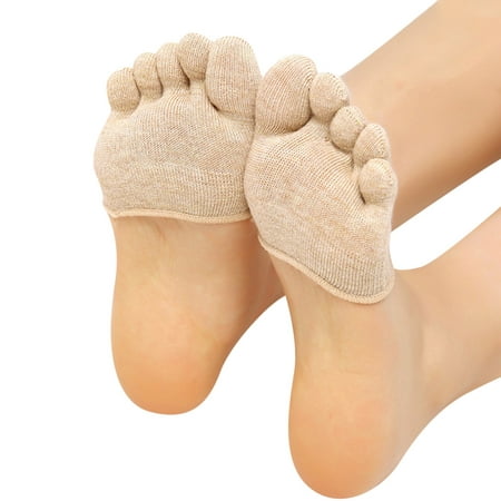 

AOMPMSDX Socks For Women 3 Pairs Invisible Yoga Sport Non Slip Toe Half Grip Heel Five Finger Womens Sock
