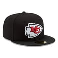 thumbnail image 2 of Men's New Era Black Kansas City Chiefs Omaha 59FIFTY Fitted Hat, 2 of 4