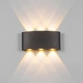 thumbnail image 1 of Foco LED para exterior, doble cabezal, arriba y abajo, luminoso, impermeable, lámpara de pared creativa de 6 W, para sala de estar, jardín, villa, 1 of 1