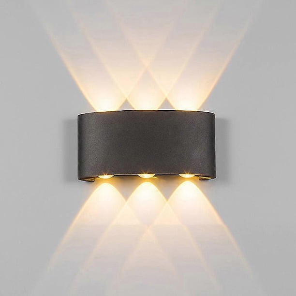 Spot outdoor LED double head up and down luminous waterproof wall lamp 6W creative wall lamp living room garden villa