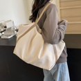 thumbnail image 4 of Bolso de mano de trabajo para mujer, bolso de compras de lona de color contrastante para playa, bolso de compras para mujer, 4 of 8