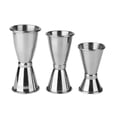 thumbnail image 1 of Juego de medidor Jigger de taza medidora mezcladora de bebidas de cóctel de acero inoxidable 3 uds, 1 of 6