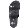 thumbnail image 6 of GP Wedge Platform Slide Sandals for Women: 8531 Black Fuchsia, EU37 (US Size 6 - 6.5), 6 of 8