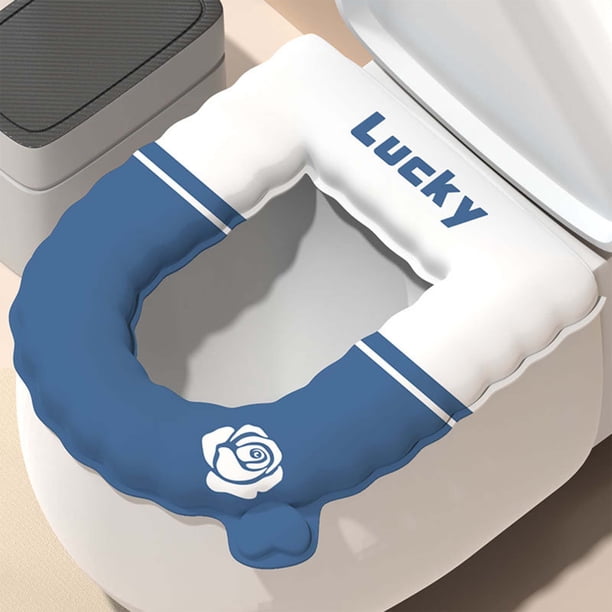 Cojín para asiento de inodoro, ajuste universal, mango lavable y en caliente, material EVA, para uso doméstico,Wsvlmg