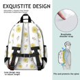 thumbnail image 5 of Daisy White Pattern Cute School Backpack Bag for School with Padded Back and Adjustable Shoulder Straps 15.25"x11.5"x5.25", 5 of 5