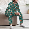 thumbnail image 7 of Naloa Cartoon Poodle Dog Men’s Pajamas Set - Long Sleeve Button Down Sleep Shirt and Pajama Bottoms Sleepwear Set-Medium, 7 of 7