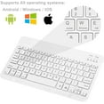 thumbnail image 3 of Innotech SC Combo de Teclado y Mouse Bluetooth Recargable, Retroiluminado en 7 Colores, Juego de Teclado de Mouse Inalámbrico Compacto Portátil Ultradelgado para Android, Windows, Tableta, Teléfono Celular, iPad y Superior, Blanco, 3 of 7