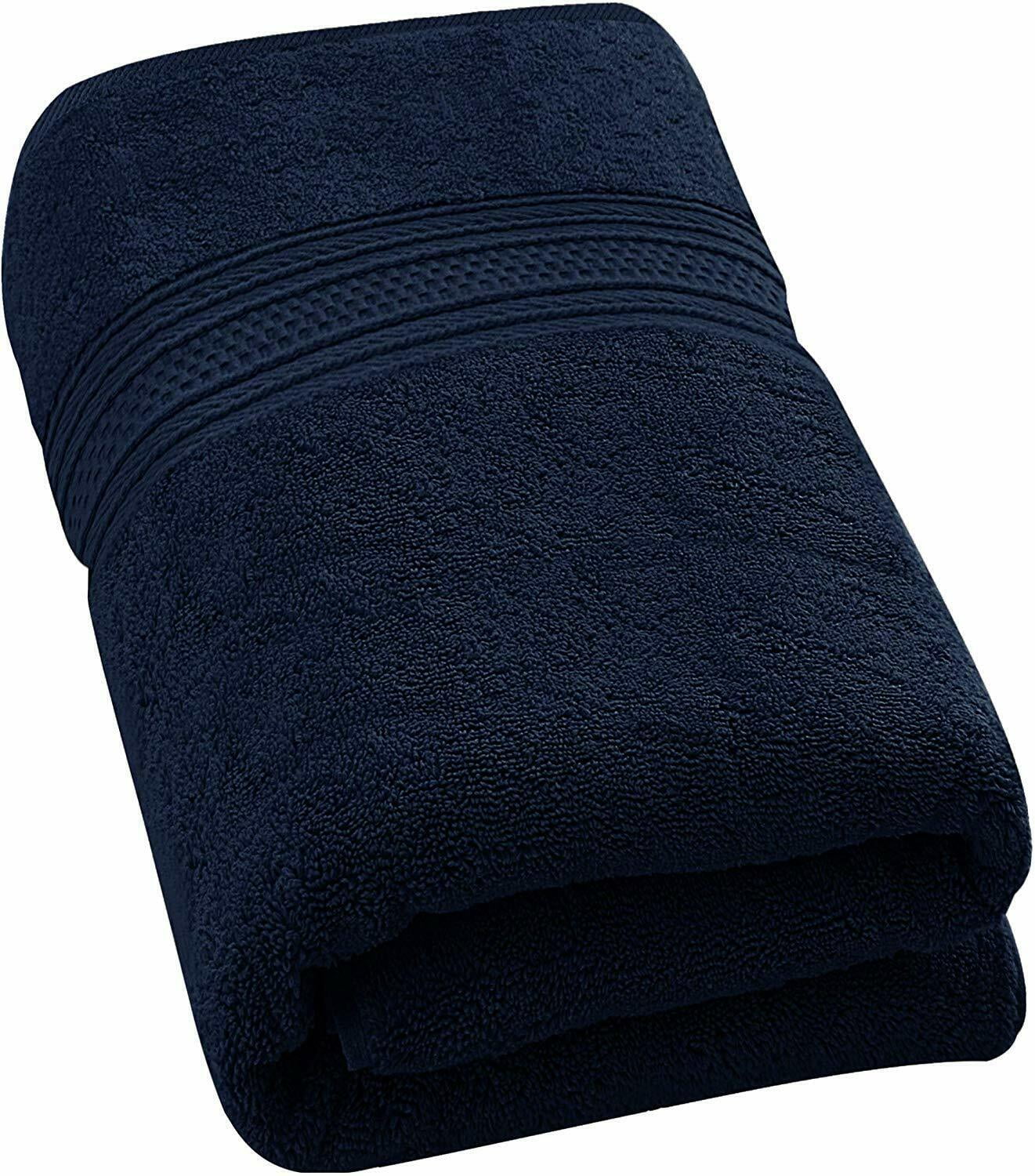 2 Pck Soft 100%Cotton Extra Large Bath Towel Oversized Bath Sheet Gray 35" x 70" 
