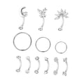thumbnail image 2 of Juego de 12 piezas de pendientes Rook, barras Rook para festivales, aniversarios y Halloween. Color plateado, 2 of 8