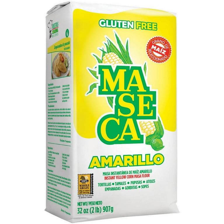 2 pack) MASECA Yellow Instant Corn Masa Flour 2 Lb Bag - Walmart.com