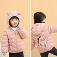 thumbnail image 2 of Eltusu Girls Puffer Jackets, Warm Solid Color Waterproof Windproof Winter Coat Pink Size 6-7 T, 2 of 3