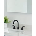 thumbnail image 3 of Wowow 3 Hole Widespread Bathroom Sink Faucet in Matte Black,Fit for 6 inch and 8 inch Sink with Pop UP Drain, 3 of 7