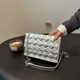 thumbnail image 4 of Bolso pequeño cuadrado con cadena de color macarrón, diseño de nicho, moderno y sencillo bolso bandolera con diamantes, otoño 2025, 4 of 5