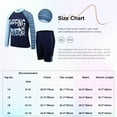 thumbnail image 4 of Alvivi 3Pcs Boys Rash Vest with Swing Trunks Hat Set Kids Long Sleeve Rashguard Swimsuit UPF 50+ Black 11-12, 4 of 4