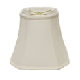 thumbnail image 2 of 14" White Slanted Square Bell Monay Shantung Lampshade, 2 of 4