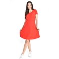 thumbnail image 4 of Vestido casual manga corta Roman Fashion 5319 Rojo, 4 of 5