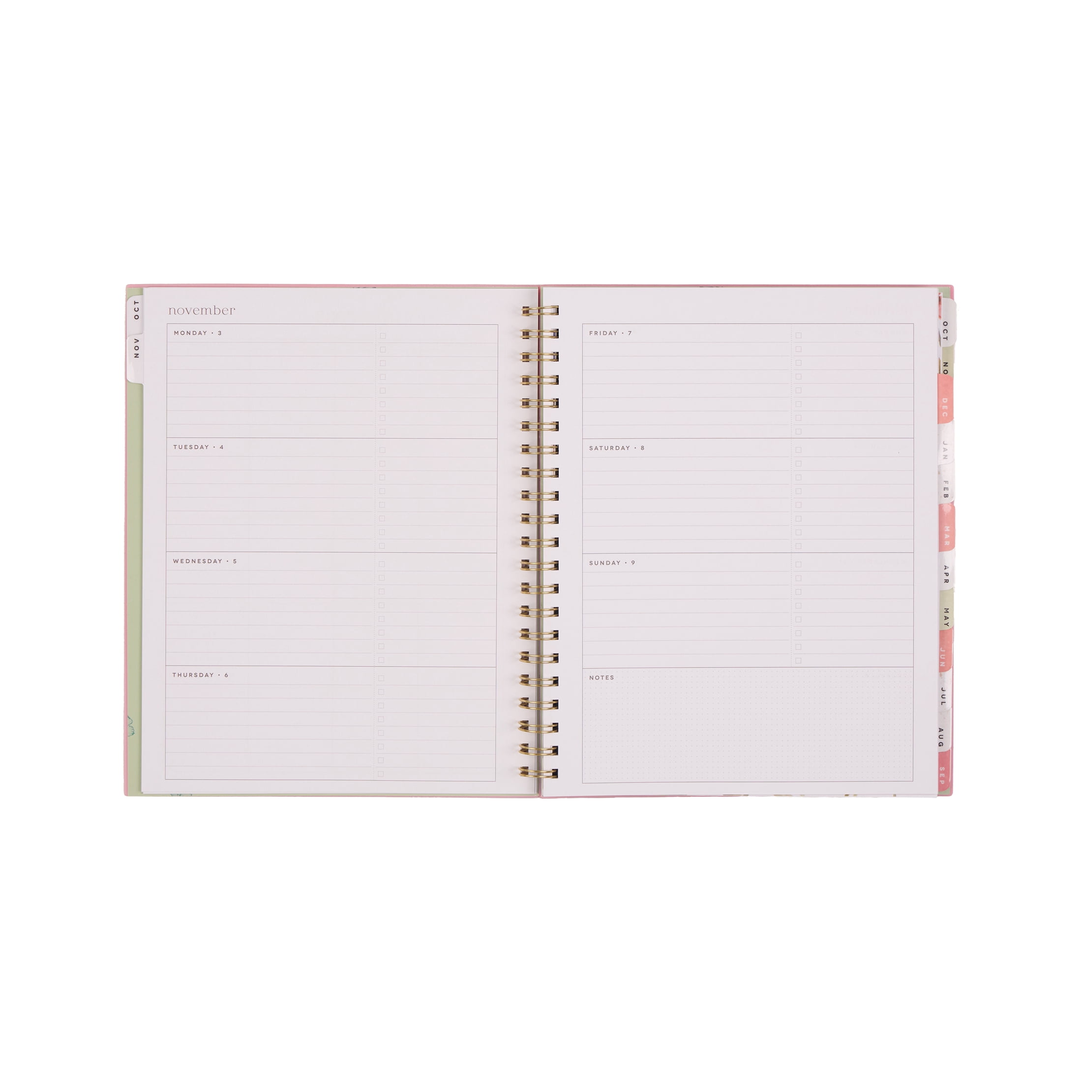 Organized by Happy Planner Monthly Weekly Big Planner (8.5" x 11") Kindness & Grace, 15-Month October 2025-December 2026, metal twin loop