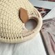 thumbnail image 4 of Bolso de ratán con forma de concha de paja, moderno y elegante, para mujer (beige), 4 of 6
