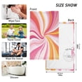 thumbnail image 6 of Yayeee 2 Pack Hand Towels for Bathroom 100% Cotton 16" x 28" Soft Absorbent Kitchen Towel, Swirling Lines, 6 of 7