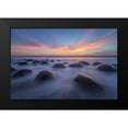 thumbnail image 2 of Xie, April 24x17 Black Modern Framed Museum Art Print Titled - Sunset At Bowling Ball Beach, 2 of 5