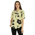 thumbnail image 1 of Inkmeso Elegant Printed Short Sleeves Casual Top For Womens Regular Fit Comfy Tee Tops, 1 of 7